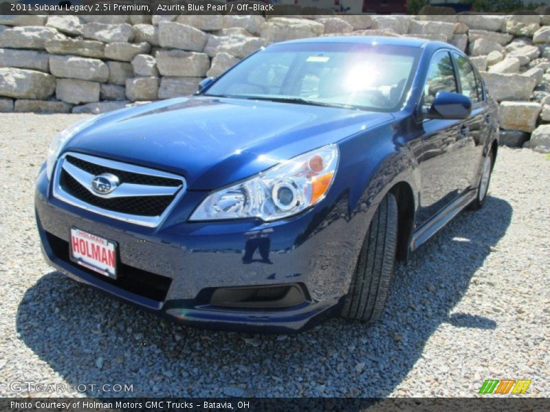 Azurite Blue Pearl / Off-Black 2011 Subaru Legacy 2.5i Premium