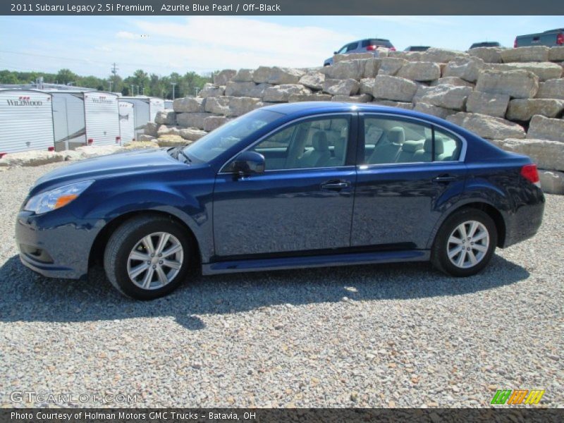 Azurite Blue Pearl / Off-Black 2011 Subaru Legacy 2.5i Premium