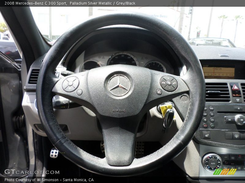 Palladium Silver Metallic / Grey/Black 2008 Mercedes-Benz C 300 Sport