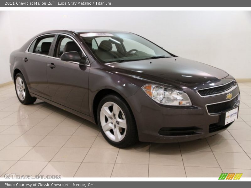 Taupe Gray Metallic / Titanium 2011 Chevrolet Malibu LS