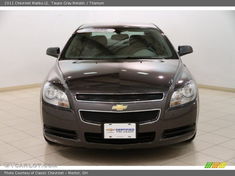 Taupe Gray Metallic / Titanium 2011 Chevrolet Malibu LS