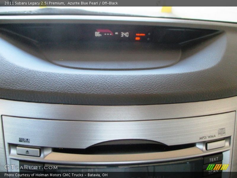 Azurite Blue Pearl / Off-Black 2011 Subaru Legacy 2.5i Premium