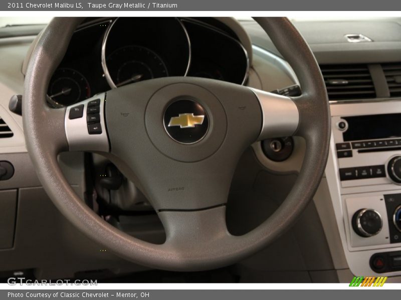 Taupe Gray Metallic / Titanium 2011 Chevrolet Malibu LS