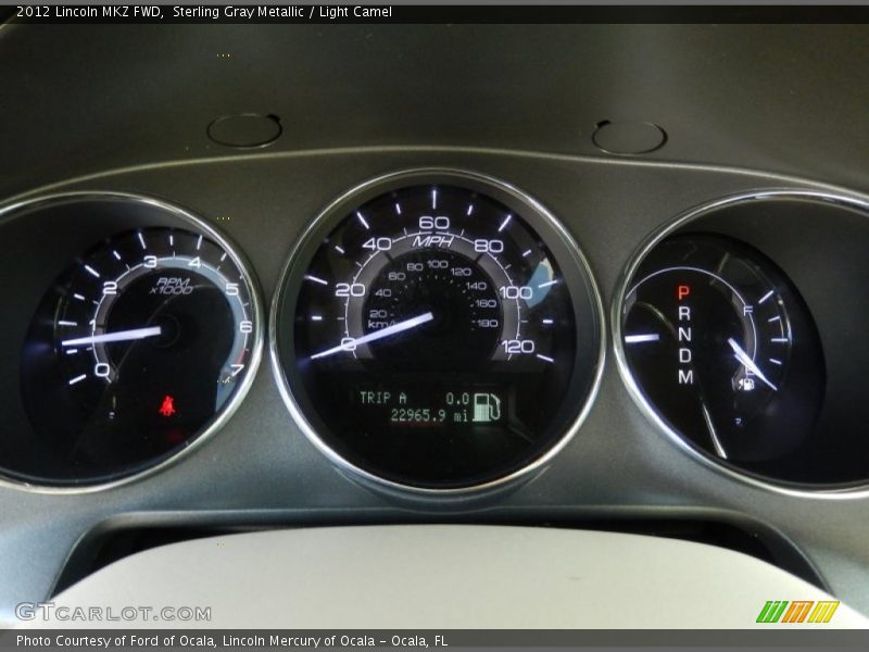 Sterling Gray Metallic / Light Camel 2012 Lincoln MKZ FWD