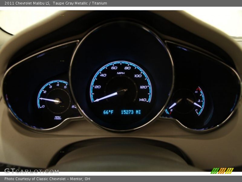 Taupe Gray Metallic / Titanium 2011 Chevrolet Malibu LS