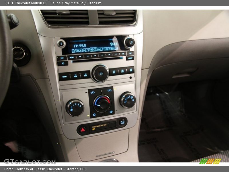 Taupe Gray Metallic / Titanium 2011 Chevrolet Malibu LS