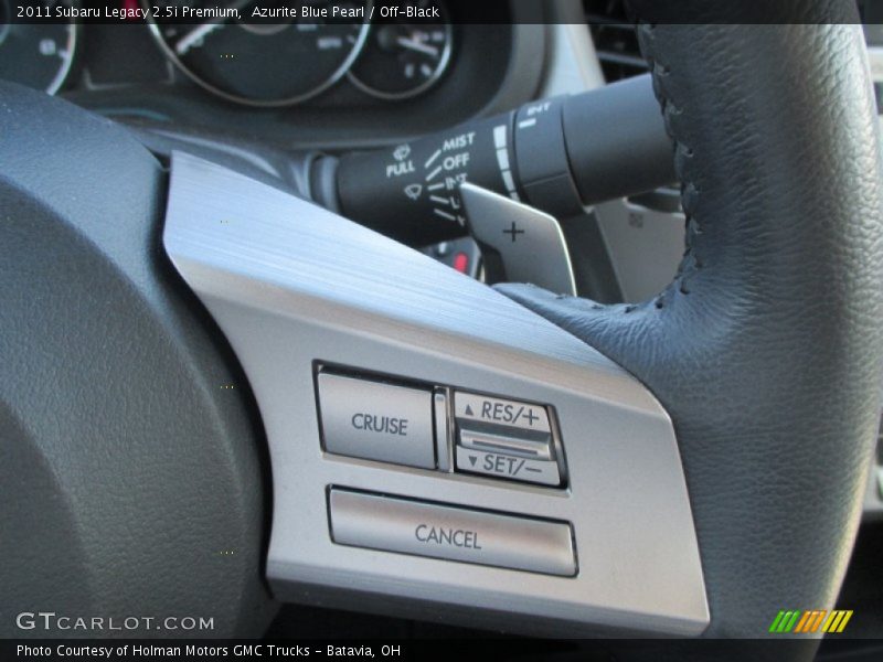 Azurite Blue Pearl / Off-Black 2011 Subaru Legacy 2.5i Premium