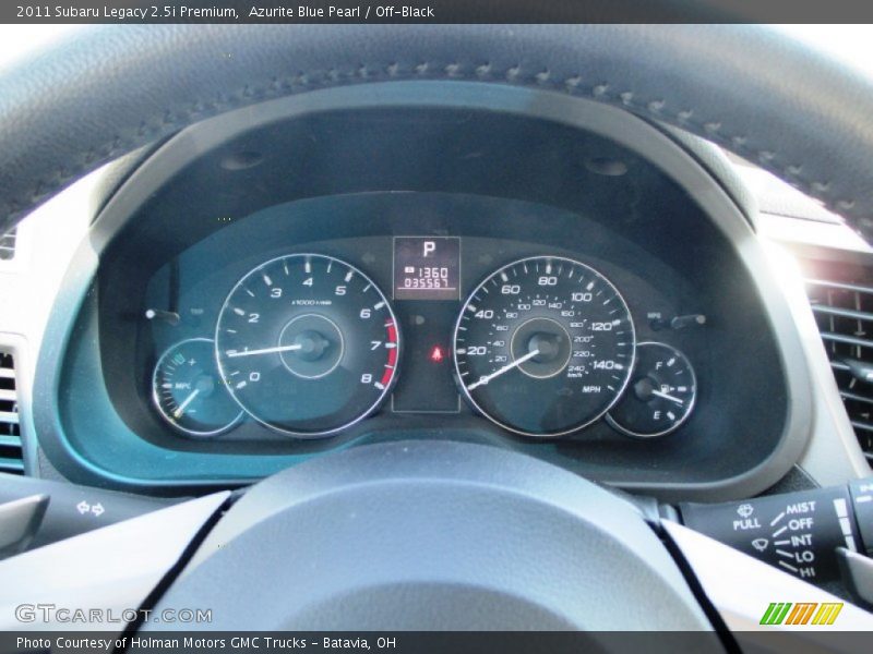 Azurite Blue Pearl / Off-Black 2011 Subaru Legacy 2.5i Premium