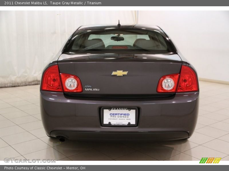 Taupe Gray Metallic / Titanium 2011 Chevrolet Malibu LS