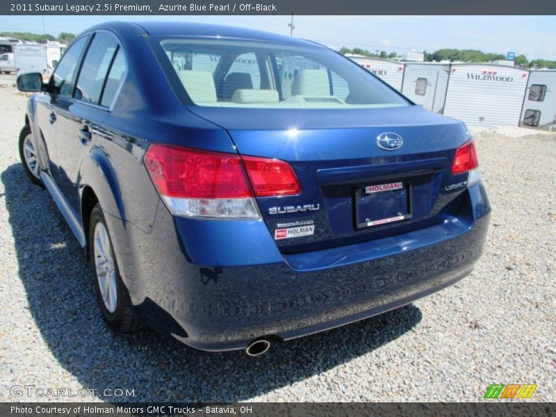 Azurite Blue Pearl / Off-Black 2011 Subaru Legacy 2.5i Premium