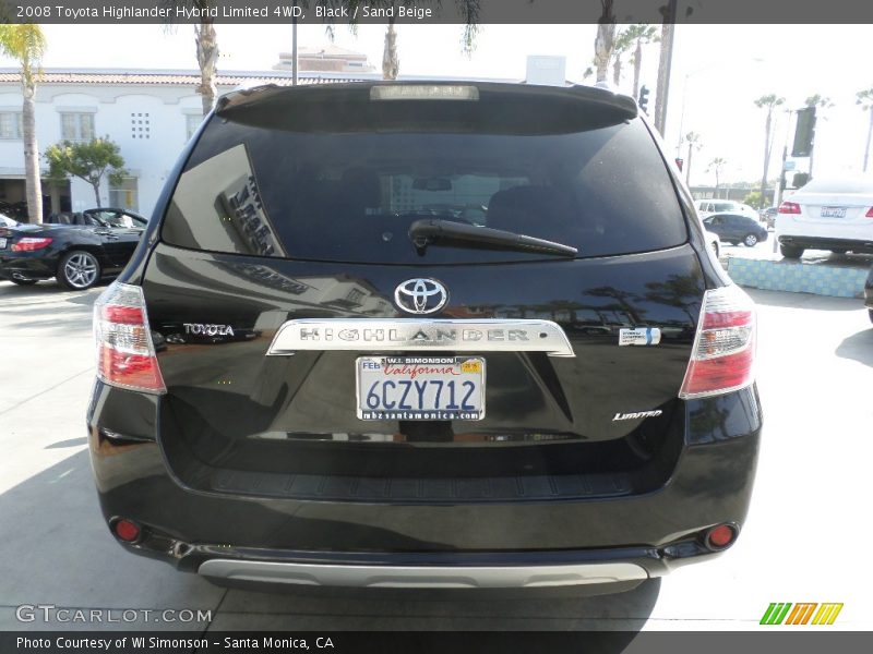 Black / Sand Beige 2008 Toyota Highlander Hybrid Limited 4WD