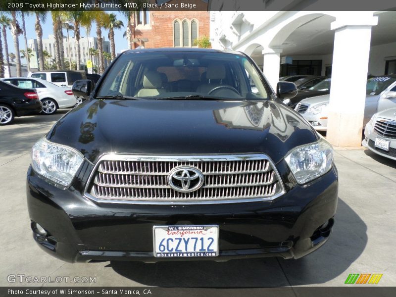 Black / Sand Beige 2008 Toyota Highlander Hybrid Limited 4WD