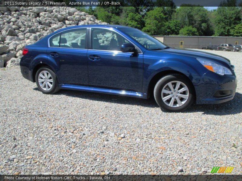 Azurite Blue Pearl / Off-Black 2011 Subaru Legacy 2.5i Premium