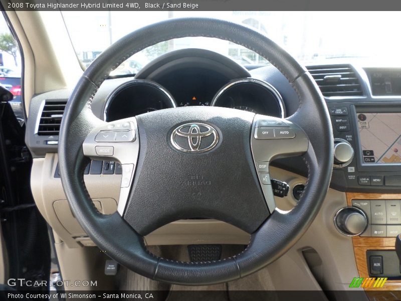 Black / Sand Beige 2008 Toyota Highlander Hybrid Limited 4WD