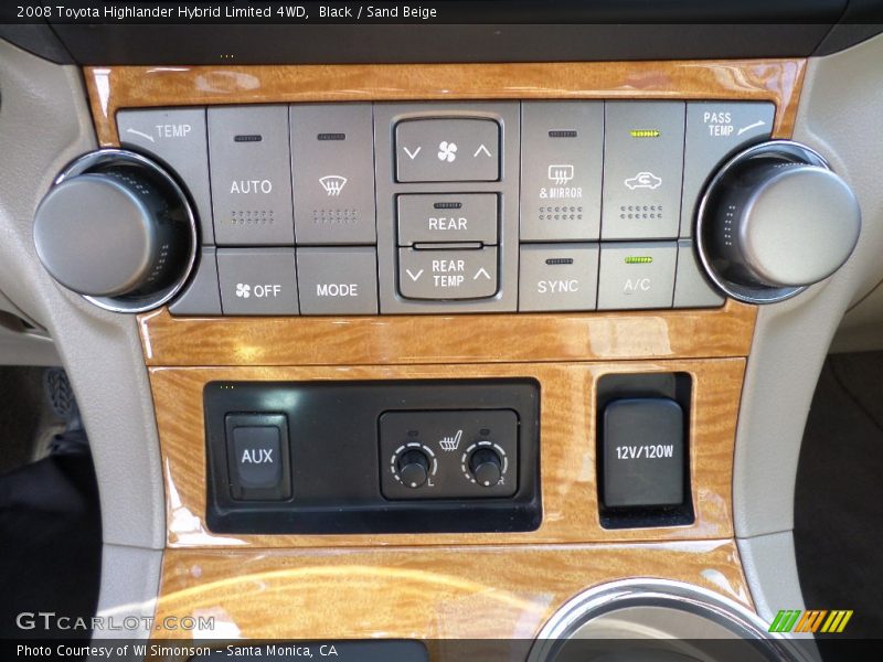Black / Sand Beige 2008 Toyota Highlander Hybrid Limited 4WD