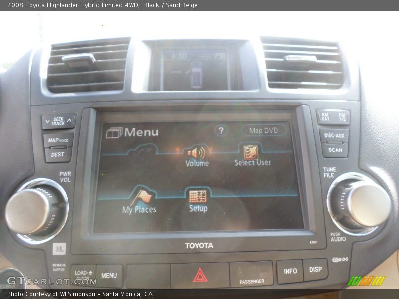 Black / Sand Beige 2008 Toyota Highlander Hybrid Limited 4WD