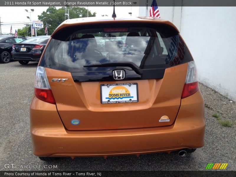 Orange Revolution Metallic / Sport Black 2011 Honda Fit Sport Navigation