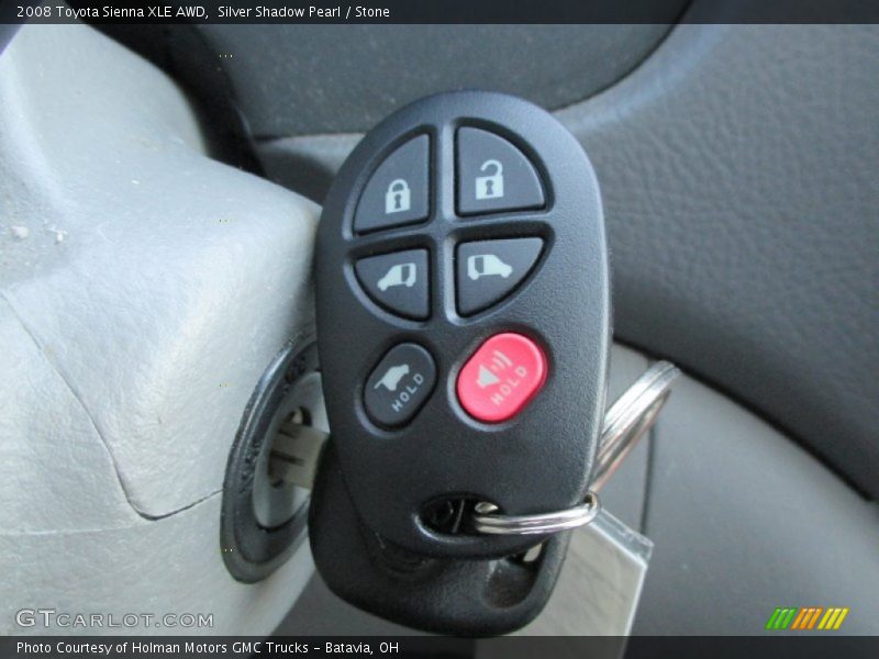 Silver Shadow Pearl / Stone 2008 Toyota Sienna XLE AWD
