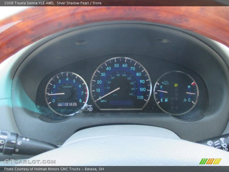 Silver Shadow Pearl / Stone 2008 Toyota Sienna XLE AWD