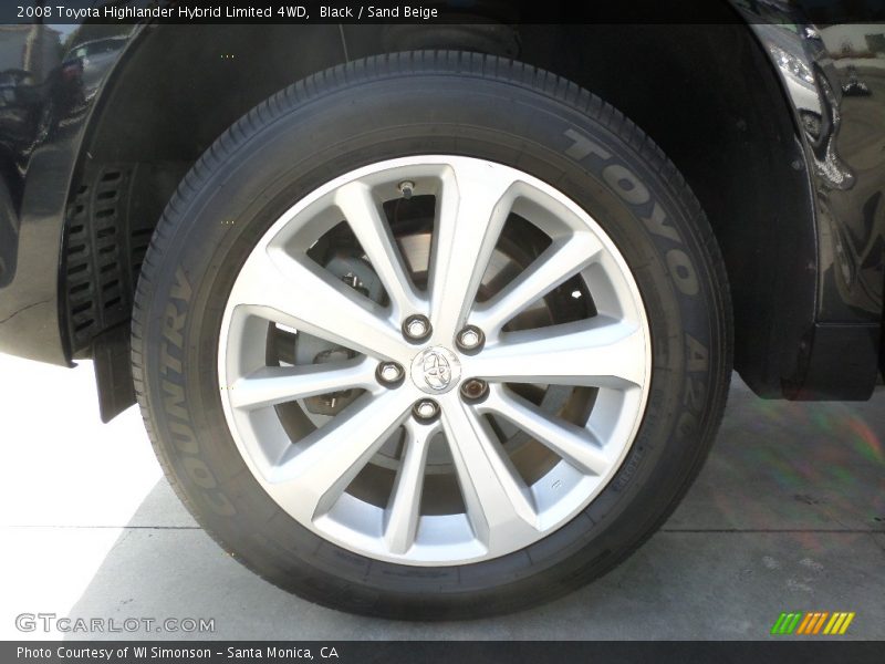 Black / Sand Beige 2008 Toyota Highlander Hybrid Limited 4WD