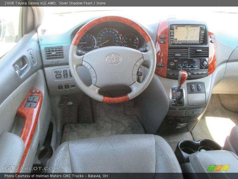 Silver Shadow Pearl / Stone 2008 Toyota Sienna XLE AWD