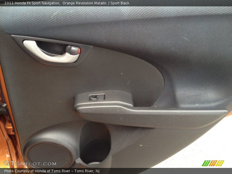 Orange Revolution Metallic / Sport Black 2011 Honda Fit Sport Navigation