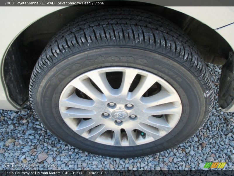 Silver Shadow Pearl / Stone 2008 Toyota Sienna XLE AWD