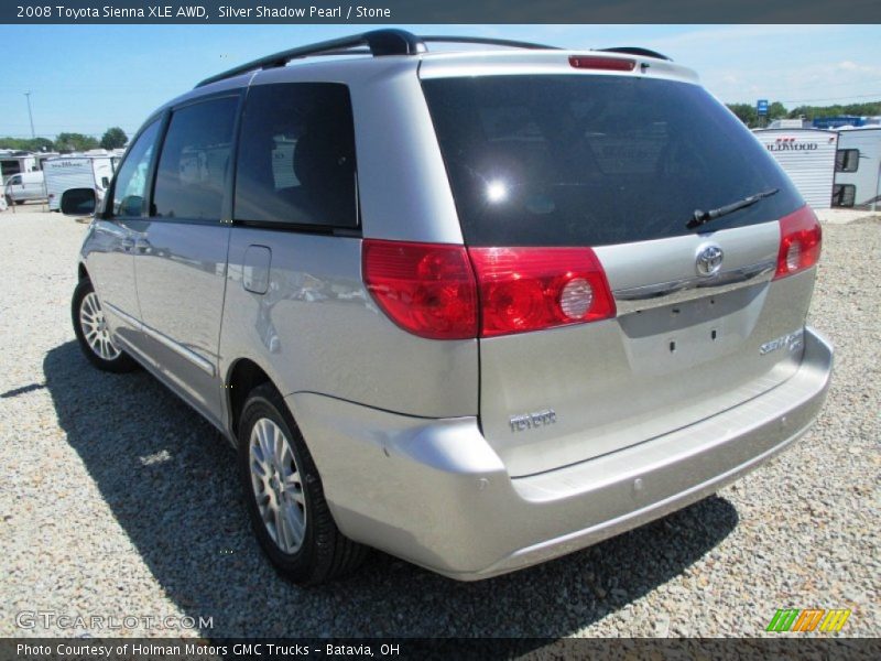 Silver Shadow Pearl / Stone 2008 Toyota Sienna XLE AWD