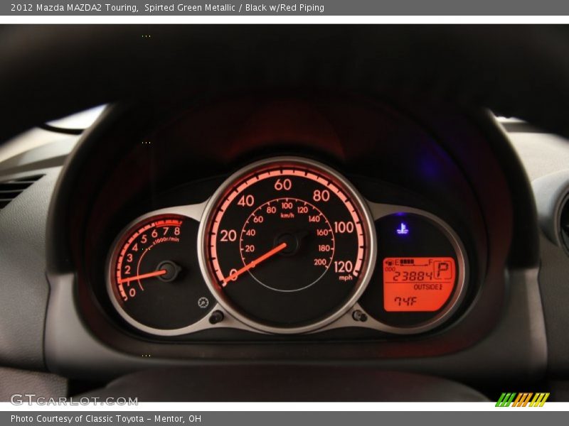 Spirted Green Metallic / Black w/Red Piping 2012 Mazda MAZDA2 Touring