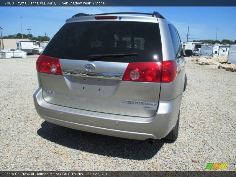 Silver Shadow Pearl / Stone 2008 Toyota Sienna XLE AWD