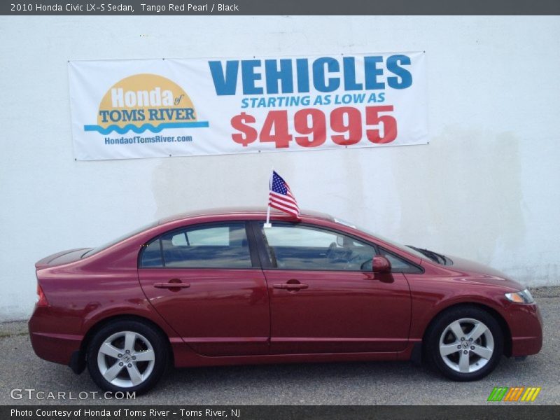 Tango Red Pearl / Black 2010 Honda Civic LX-S Sedan