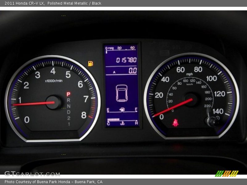 Polished Metal Metallic / Black 2011 Honda CR-V LX