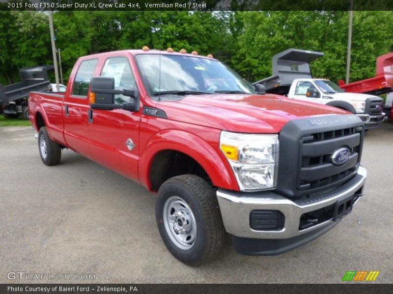 Vermillion Red / Steel 2015 Ford F350 Super Duty XL Crew Cab 4x4
