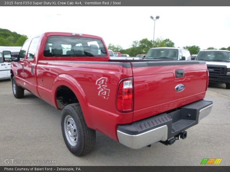 Vermillion Red / Steel 2015 Ford F350 Super Duty XL Crew Cab 4x4