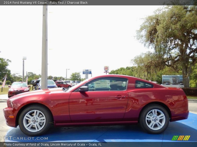 Ruby Red / Charcoal Black 2014 Ford Mustang V6 Coupe