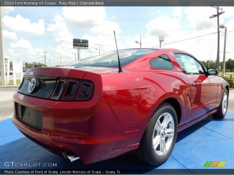 Ruby Red / Charcoal Black 2014 Ford Mustang V6 Coupe