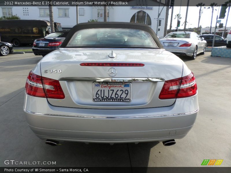 Iridium Silver Metallic / Red/Black 2012 Mercedes-Benz E 350 Cabriolet
