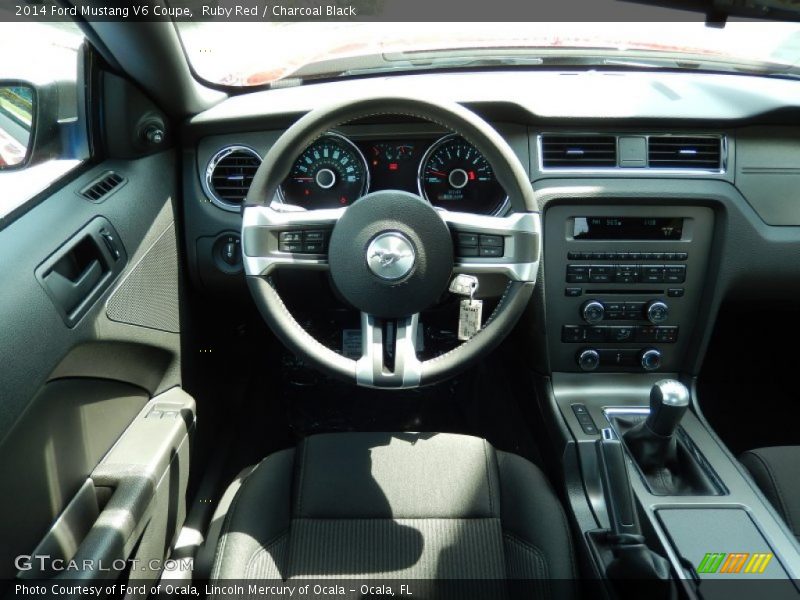 Ruby Red / Charcoal Black 2014 Ford Mustang V6 Coupe
