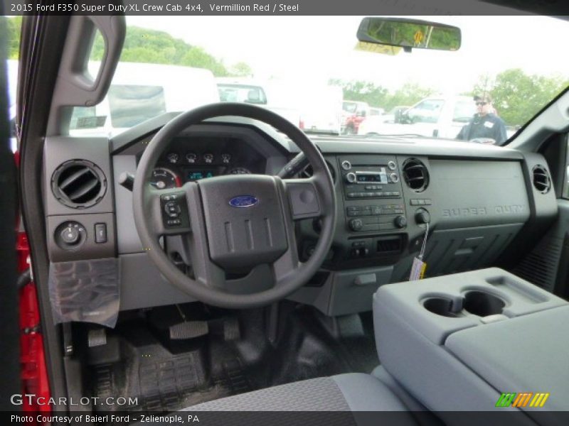 Vermillion Red / Steel 2015 Ford F350 Super Duty XL Crew Cab 4x4
