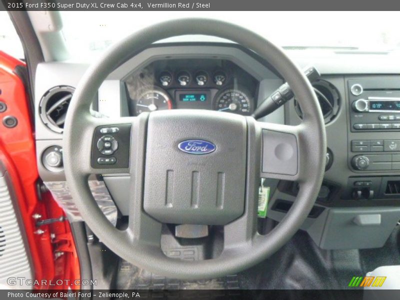 Vermillion Red / Steel 2015 Ford F350 Super Duty XL Crew Cab 4x4