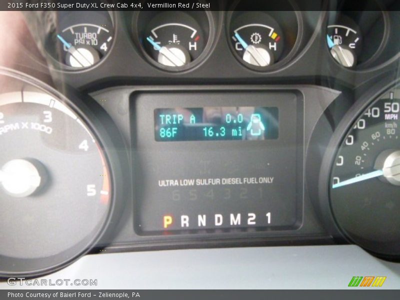Vermillion Red / Steel 2015 Ford F350 Super Duty XL Crew Cab 4x4