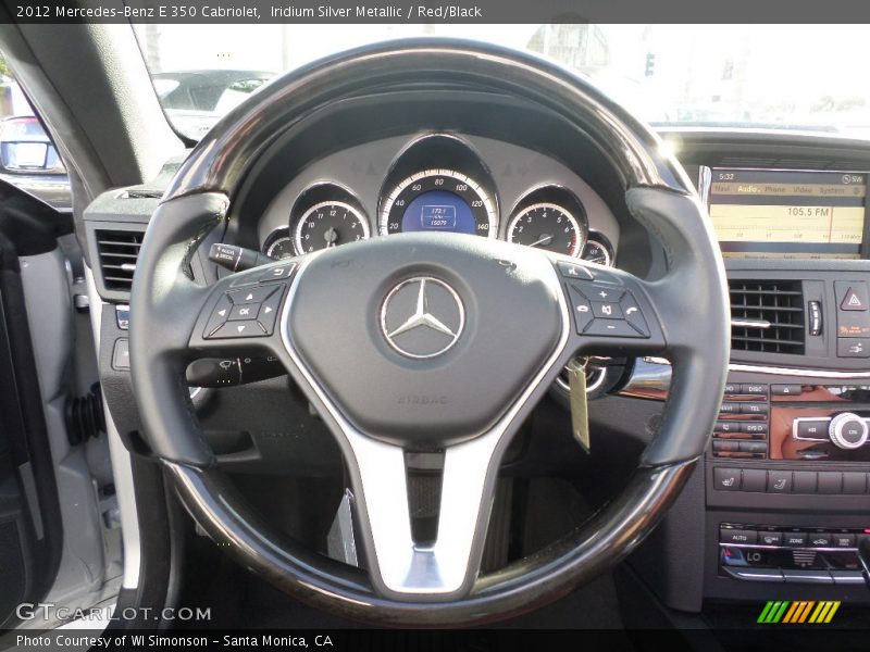 Iridium Silver Metallic / Red/Black 2012 Mercedes-Benz E 350 Cabriolet