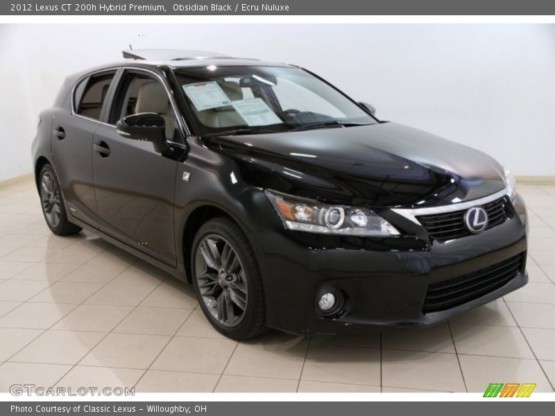 Obsidian Black / Ecru Nuluxe 2012 Lexus CT 200h Hybrid Premium