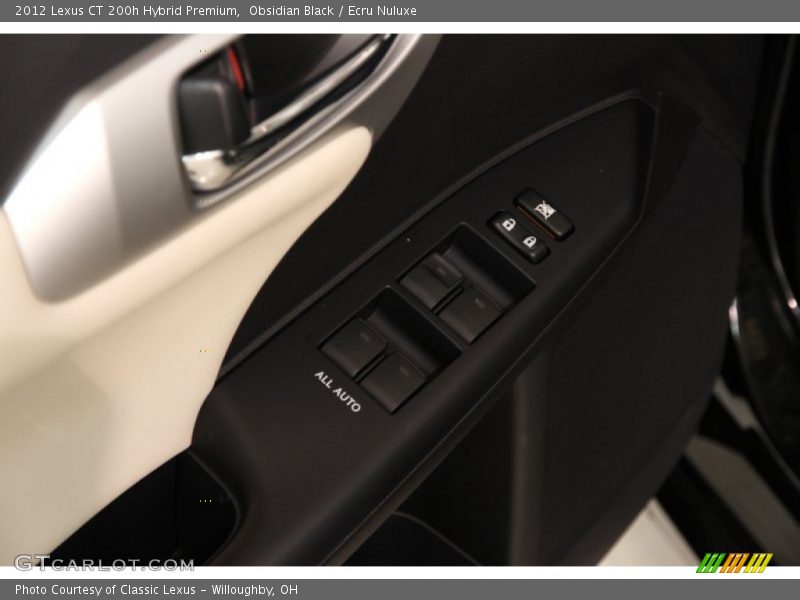 Obsidian Black / Ecru Nuluxe 2012 Lexus CT 200h Hybrid Premium
