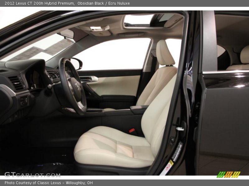  2012 CT 200h Hybrid Premium Ecru Nuluxe Interior