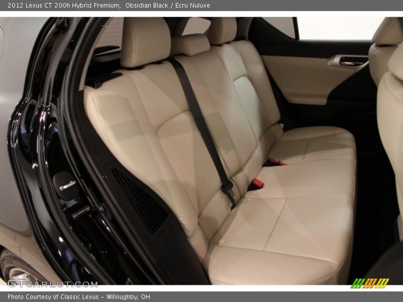 Rear Seat of 2012 CT 200h Hybrid Premium