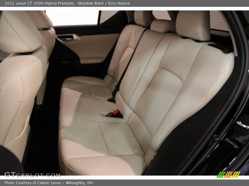 Obsidian Black / Ecru Nuluxe 2012 Lexus CT 200h Hybrid Premium