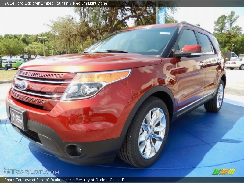 Sunset / Medium Light Stone 2014 Ford Explorer Limited