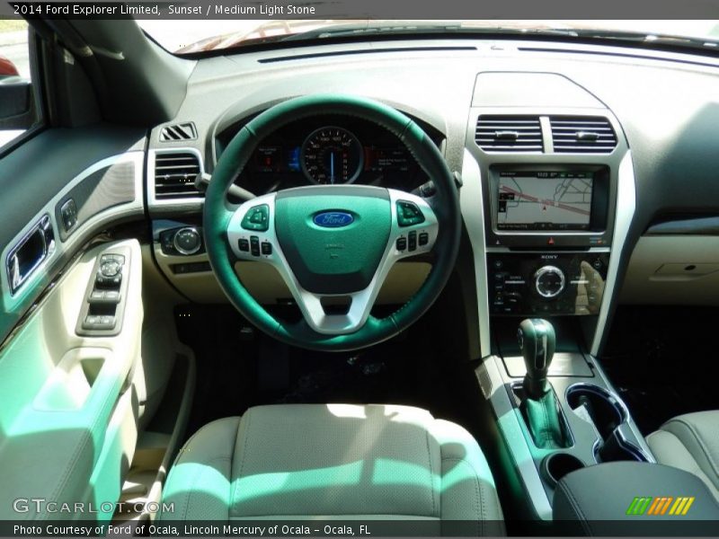 Sunset / Medium Light Stone 2014 Ford Explorer Limited