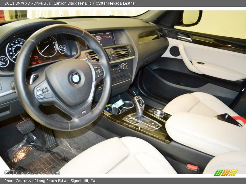 Carbon Black Metallic / Oyster Nevada Leather 2011 BMW X3 xDrive 35i